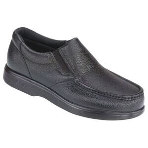 Sas Size 9W Black Leather Side Gore Slip On Loafer Shoes Casual Comfort M24-10